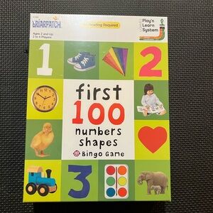 NWT First 100 Numbers and Shapes Bingo Game